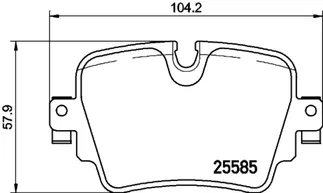 Hella Pagid Rear Disc Brake Pad Set - C2D40929